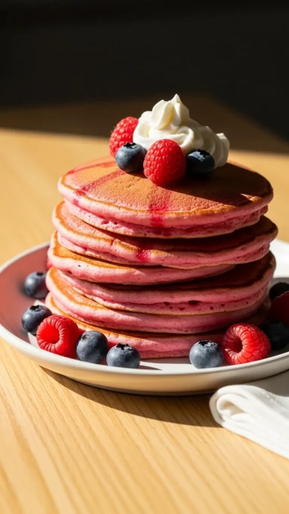Strawberry Milk Pancakes