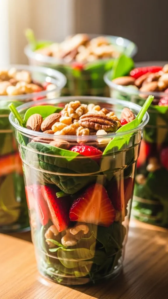 Strawberry Spinach Salad Cups
