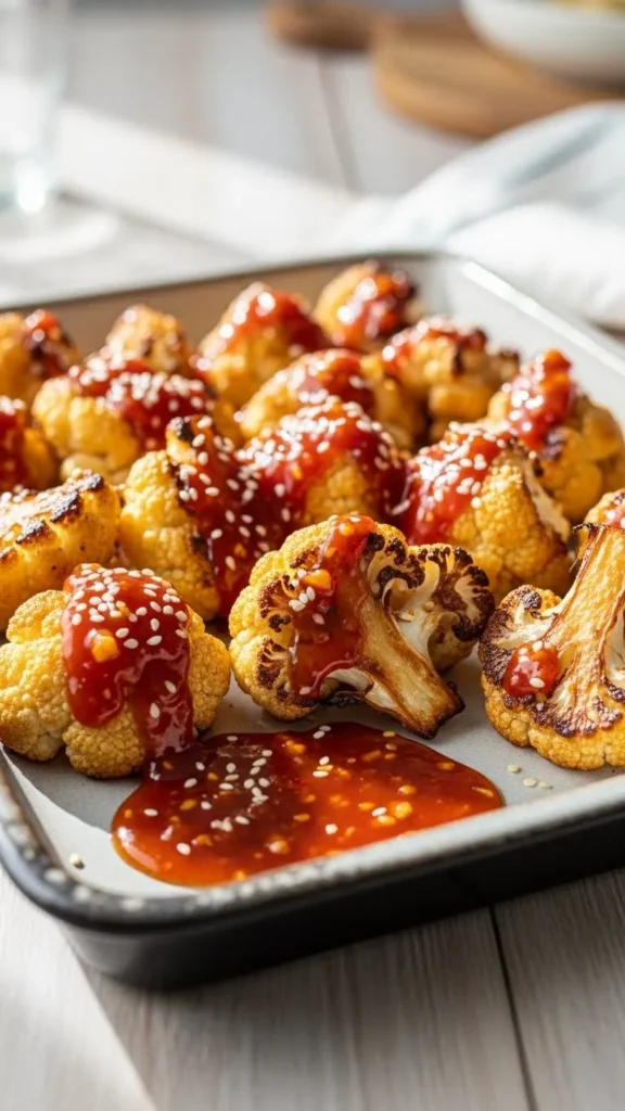 Sweet Chili Cauliflower Bites