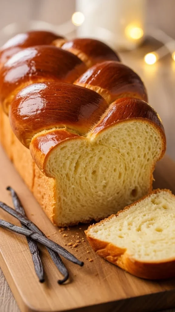 Sweet Vanilla Brioche Christmas Bread