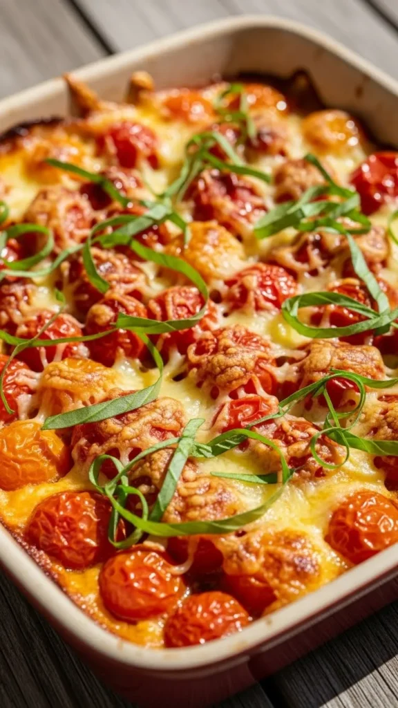 Tomato Basil Breakfast Casserole