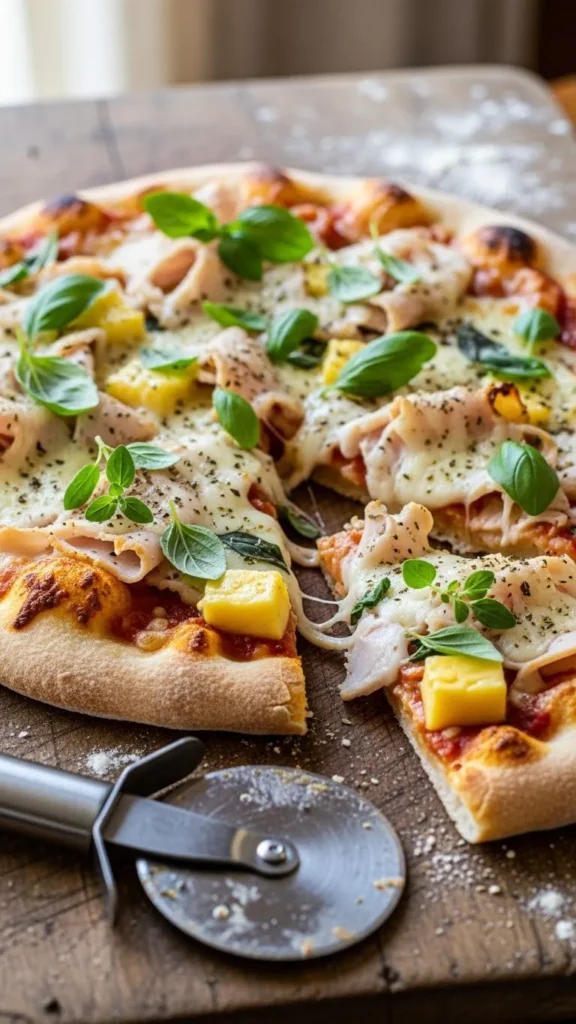 Turkey & Herb Christmas Pizza