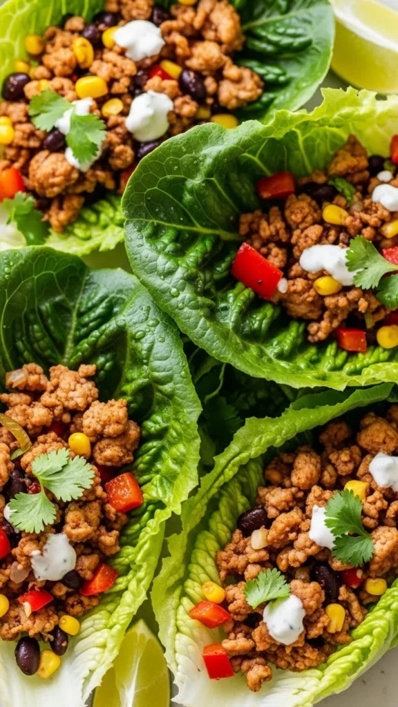 Turkey & Veggie Lettuce Wraps