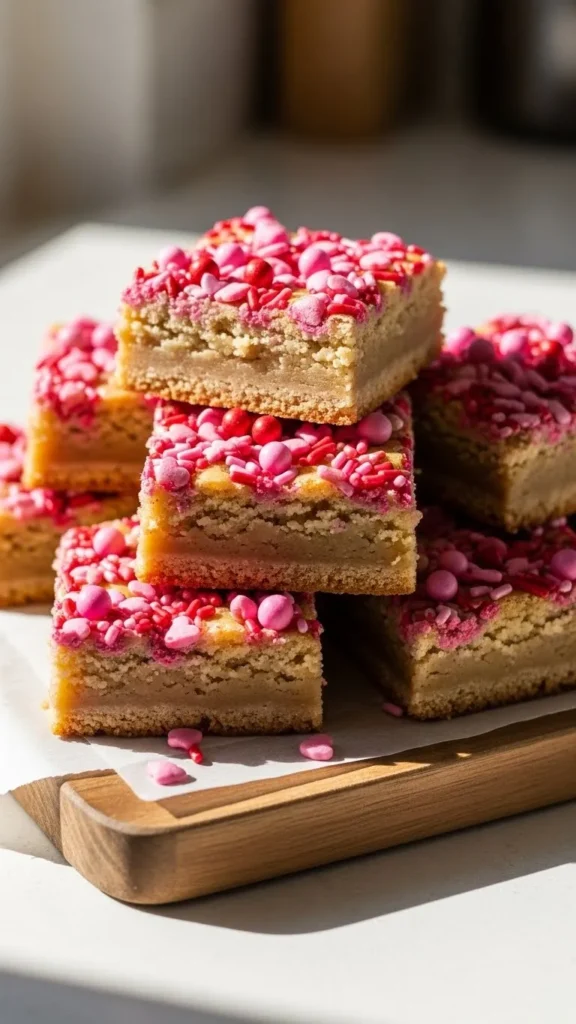 Valentine Sprinkle Blondies