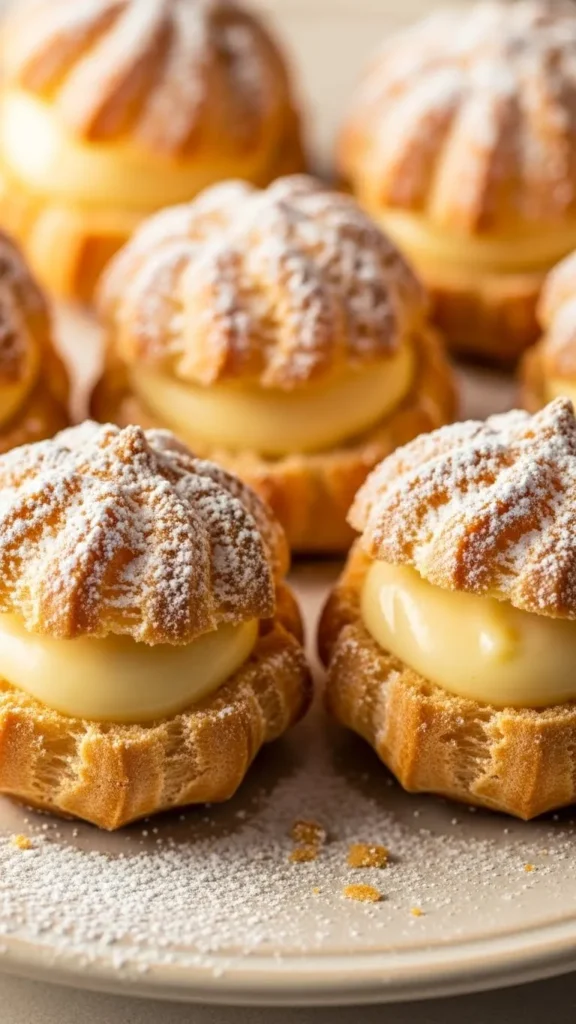 Vanilla Custard Christmas Puffs