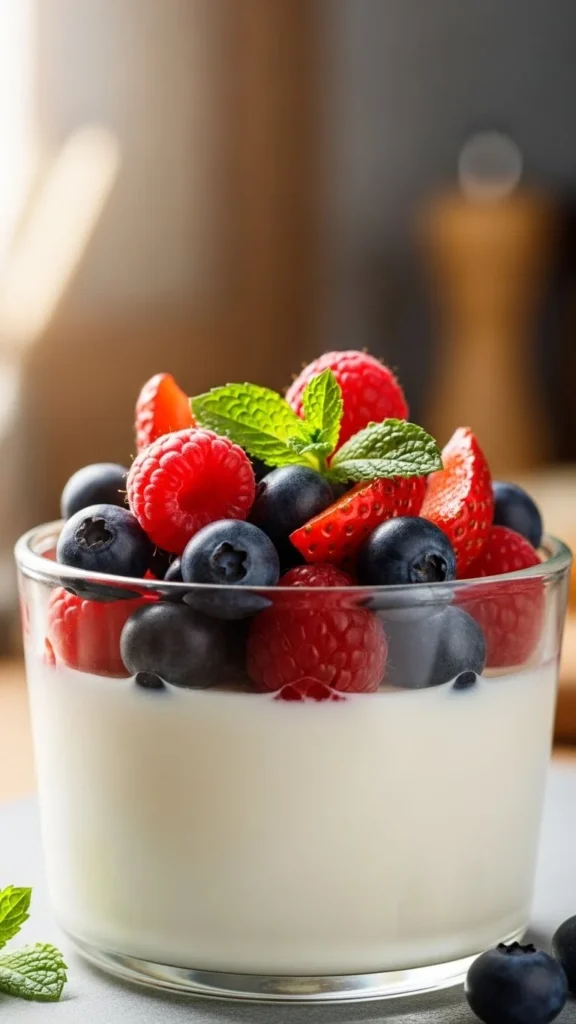 Vanilla Panna Cotta with Berries