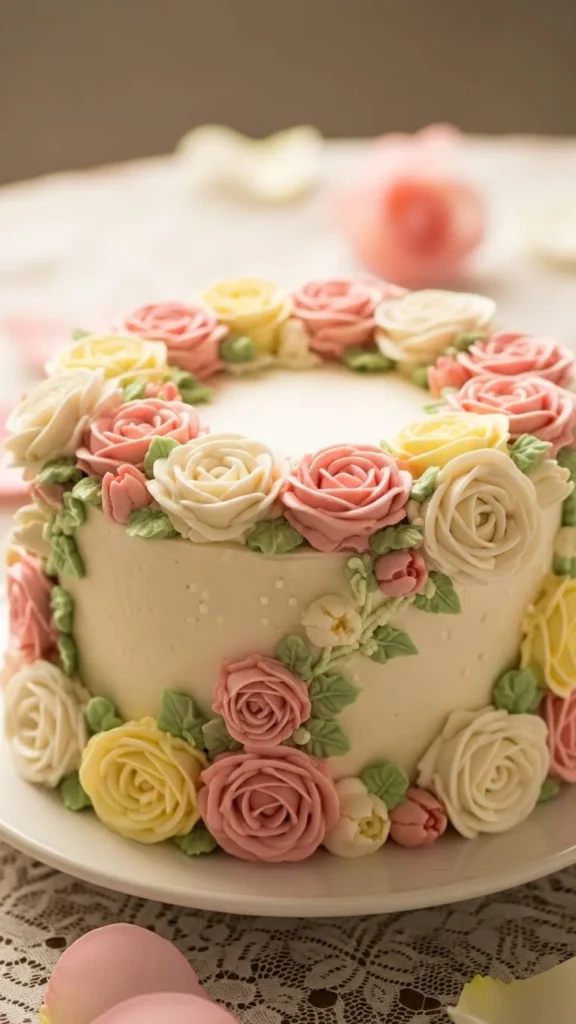 Vanilla Rose Buttercream Cake