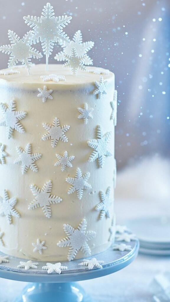 Vanilla Snowflake Cake
