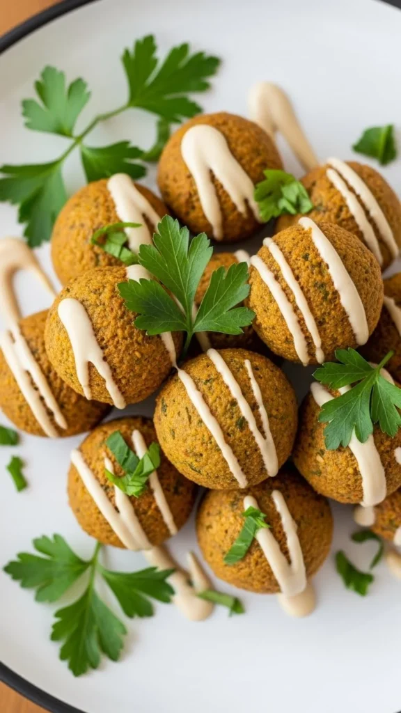 Vegan Baked Falafel