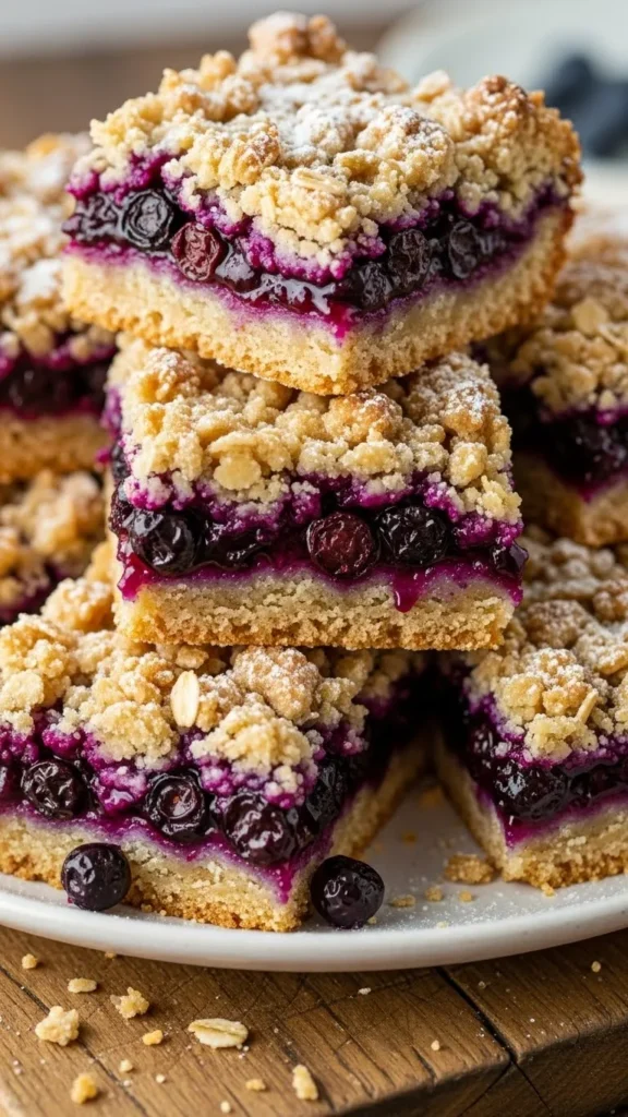 Vegan Blueberry Crumble Bars