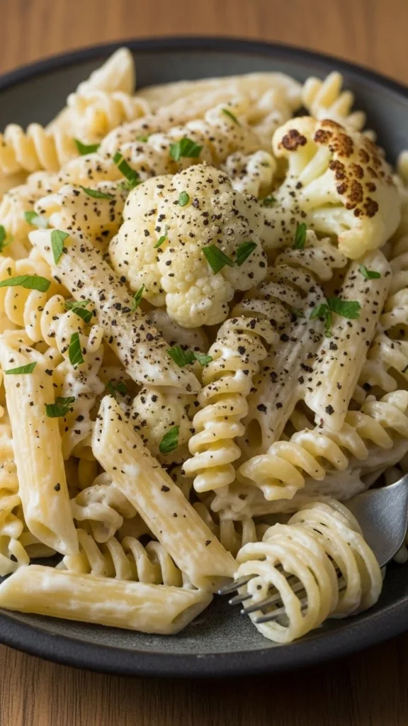 Vegan Cauliflower Alfredo Pasta