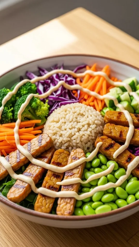 Vegan Marinated Tempeh Bowls