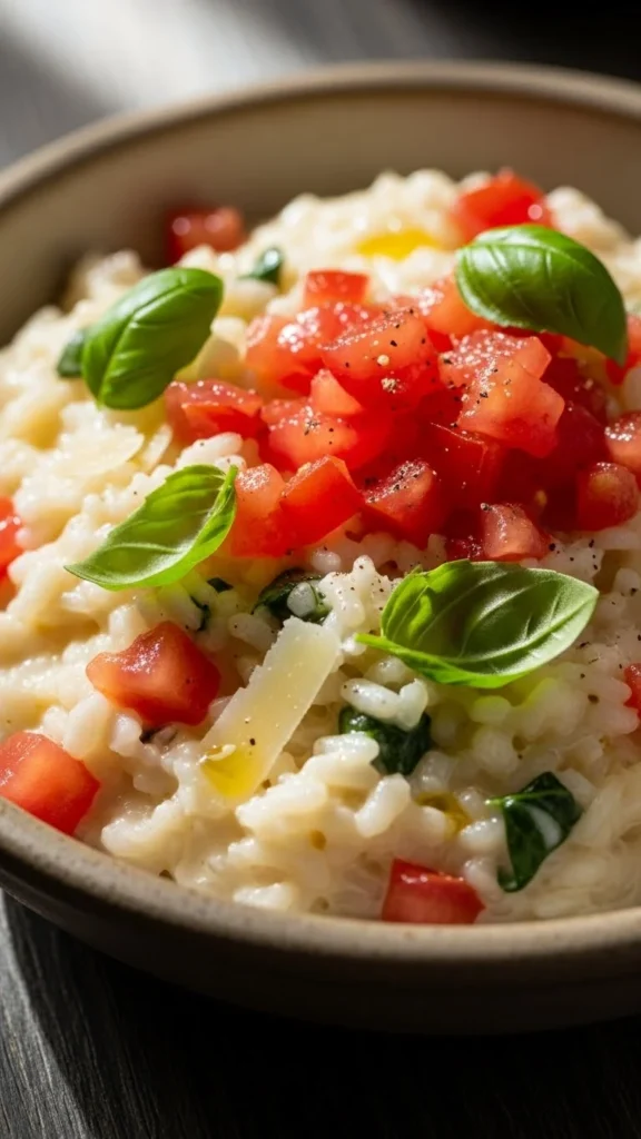 Vegan Tomato Basil Risotto