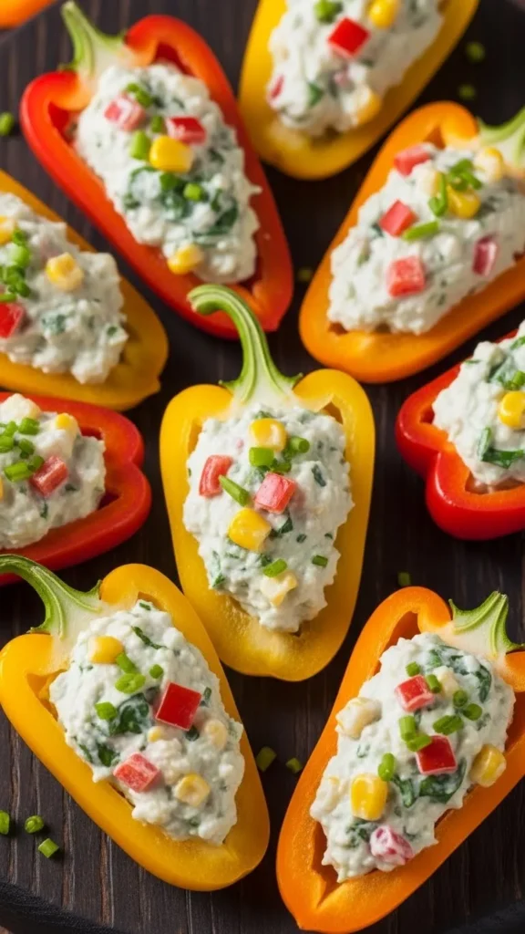 Veggie Stuffed Mini Peppers