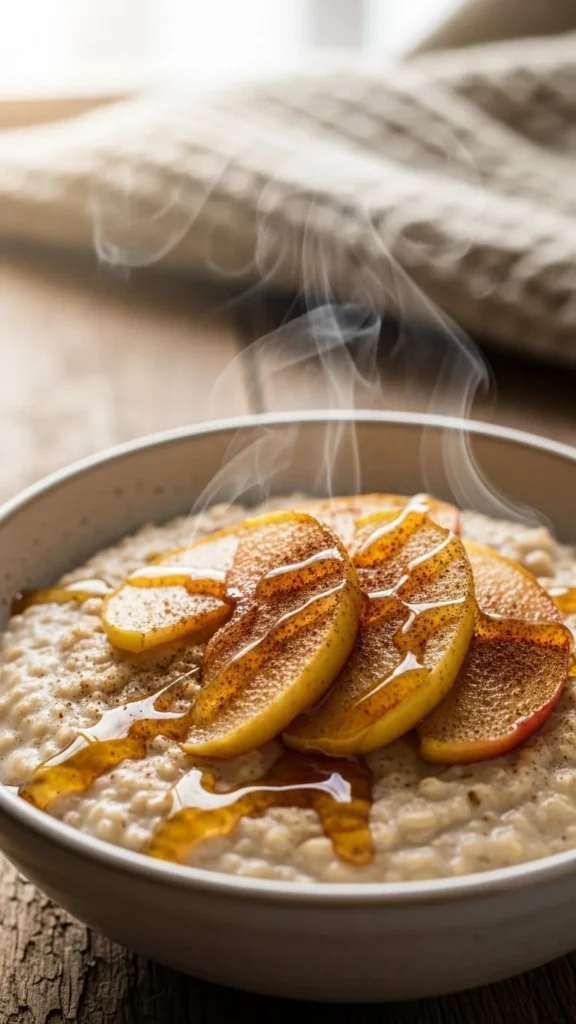 Warm Apple Cinnamon Oatmeal