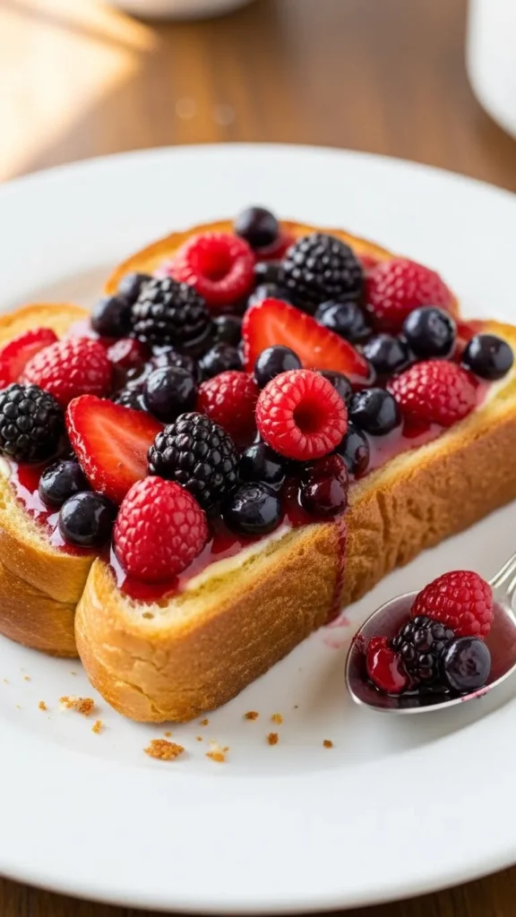 Warm Berry Compote Toast