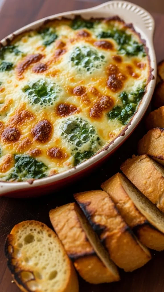 Warm Three-Cheese Spinach Dip
