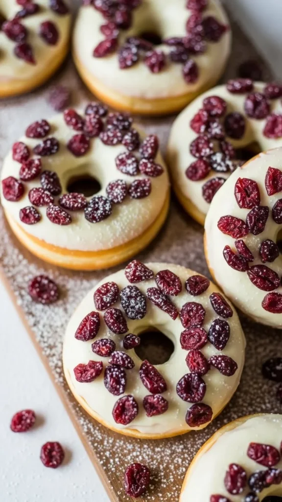White Chocolate Cranberry Donuts