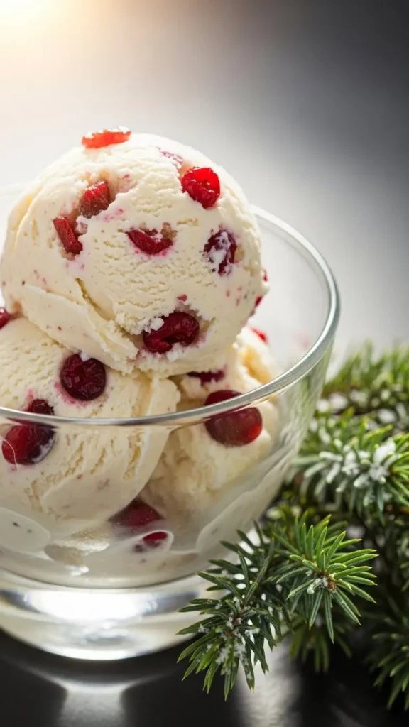 White Chocolate Cranberry Ice Cream