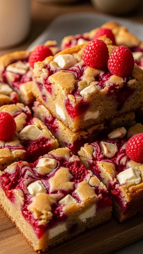 White Chocolate Raspberry Blondies