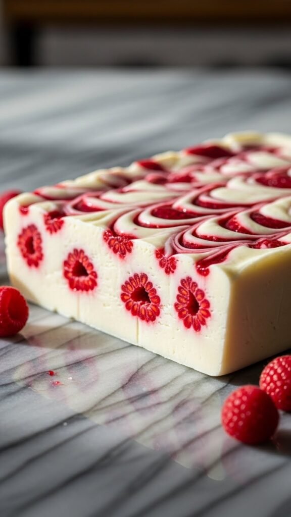 White Chocolate Raspberry Fudge