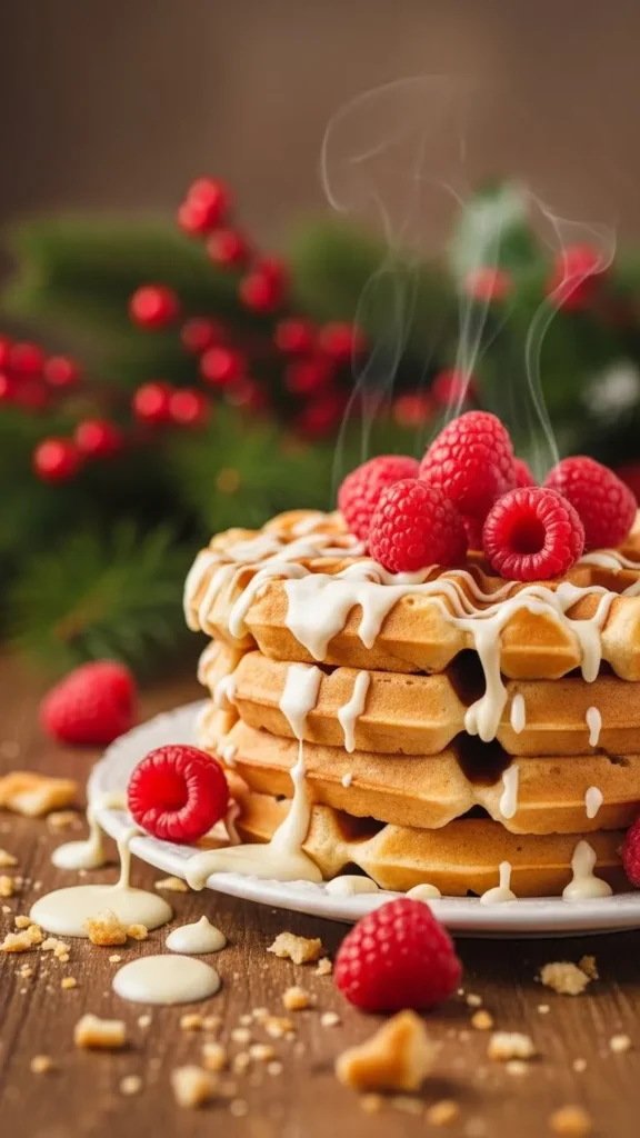 White Chocolate Raspberry Waffles