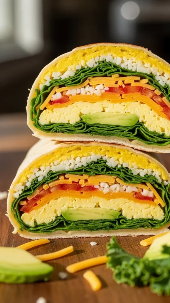 Winter Greens Breakfast Wraps