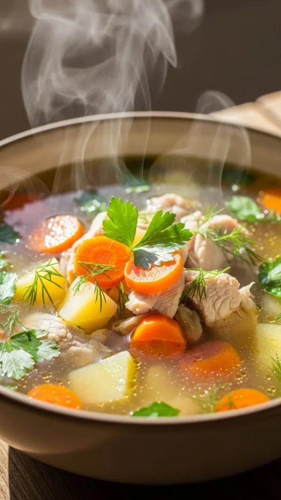 Winter Herb Chicken Soup