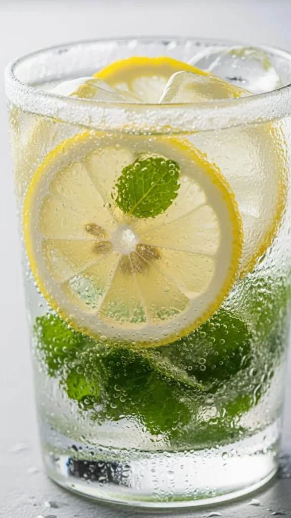 Winter Lemon Mint Spritz