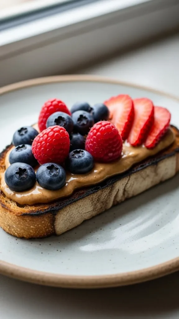 Almond Butter Toast with Berries