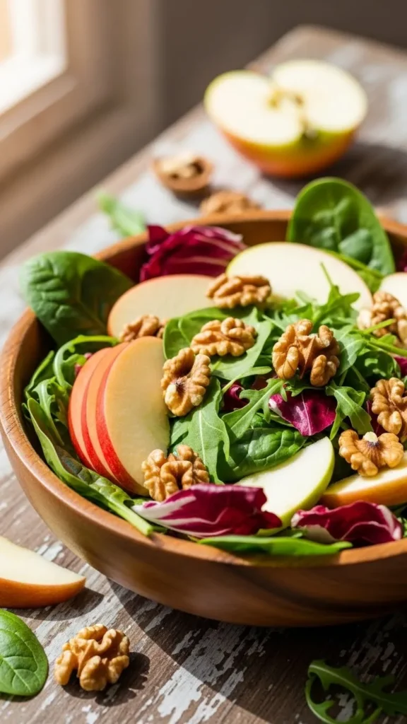 Apple Walnut Leafy Bowl