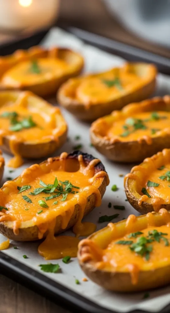 Baked Cheddar Potato Skins