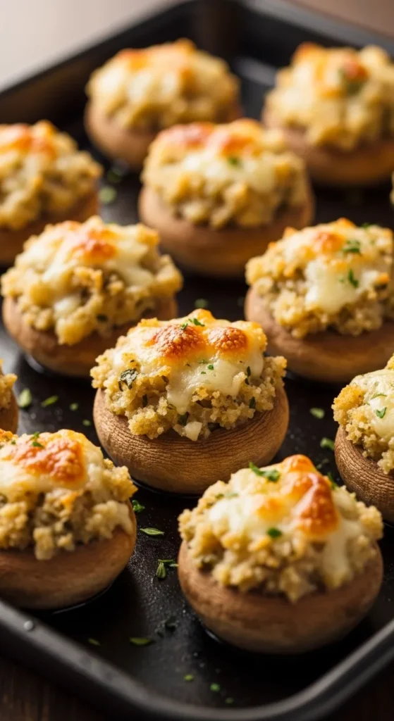 Baked Cheese Stuffed Mushrooms