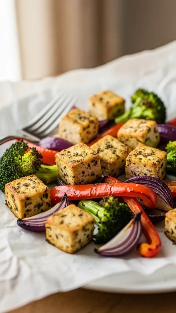 Baked Tofu and Veg Plate
