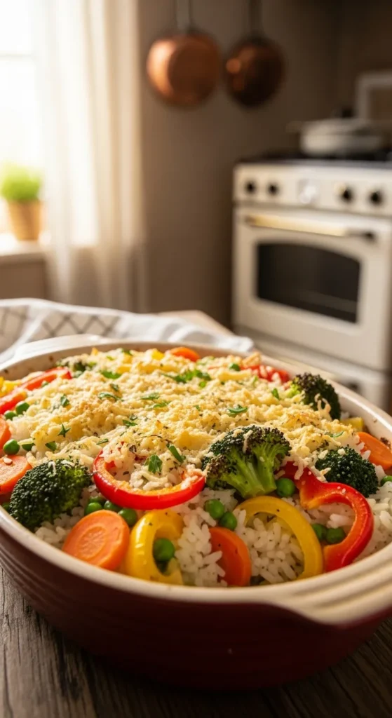 Baked Vegetable Rice Casserole