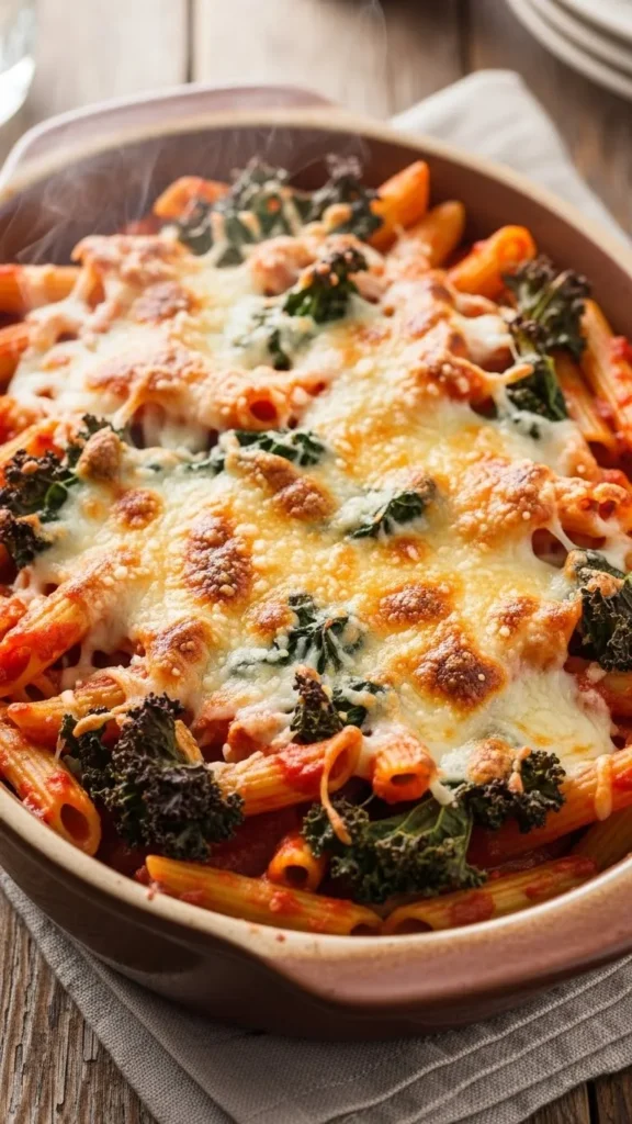 Baked Ziti with Spinach
