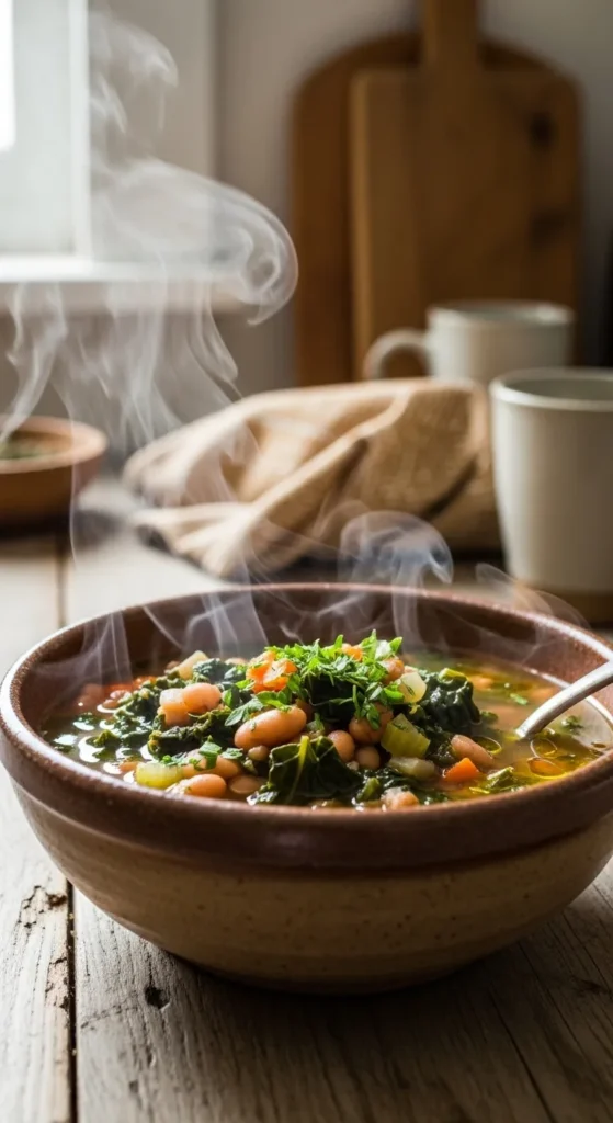Bean and Greens Simple Soup