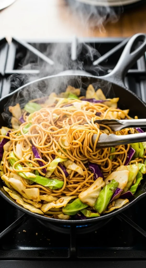 Cabbage and Noodle Stir Fry