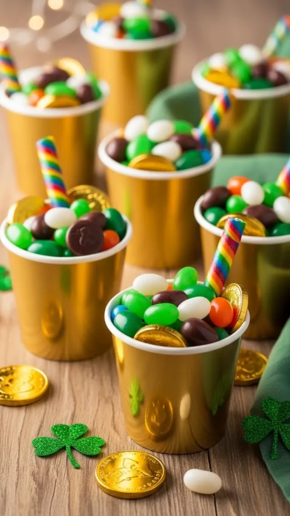 Candy-Filled Gold Cups