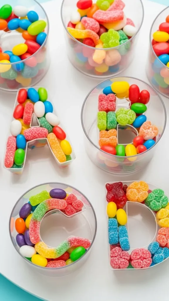 Candy Letter Cups