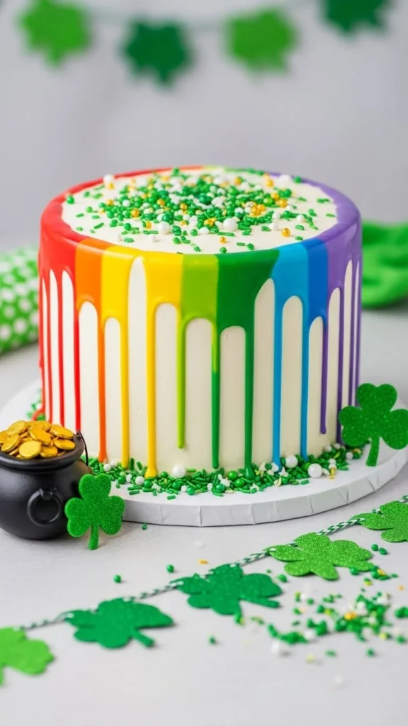 Celebration Rainbow Drip Cake