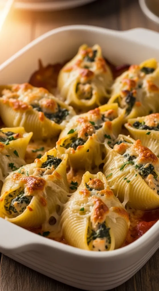 Chicken and Spinach Stuffed Shells