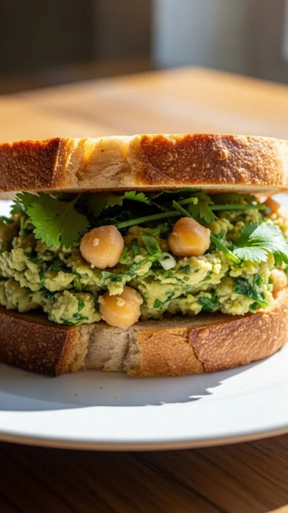 Chickpea Mash Sandwich