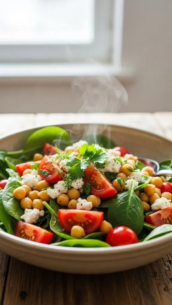 Chickpea Tomato Skillet Salad