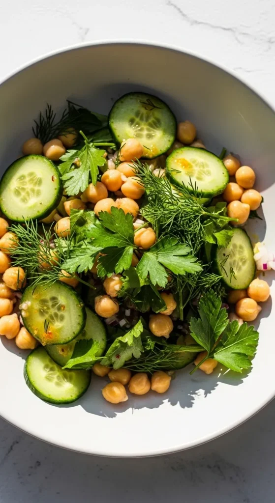 Chickpea and Cucumber Bowl