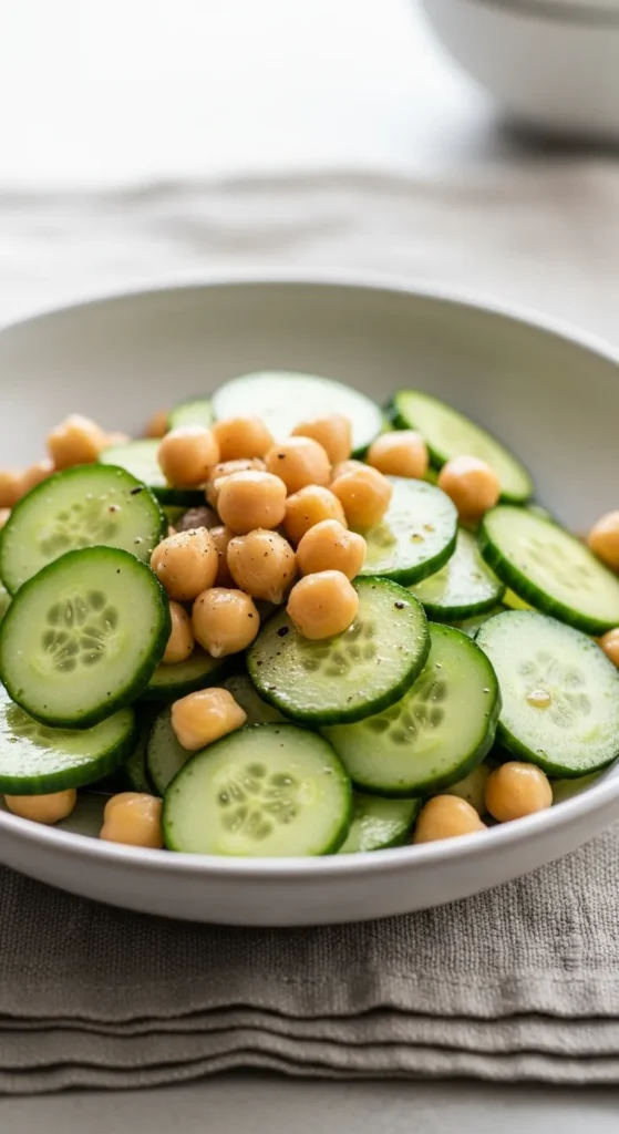 Chickpea and Cucumber Salad Plates