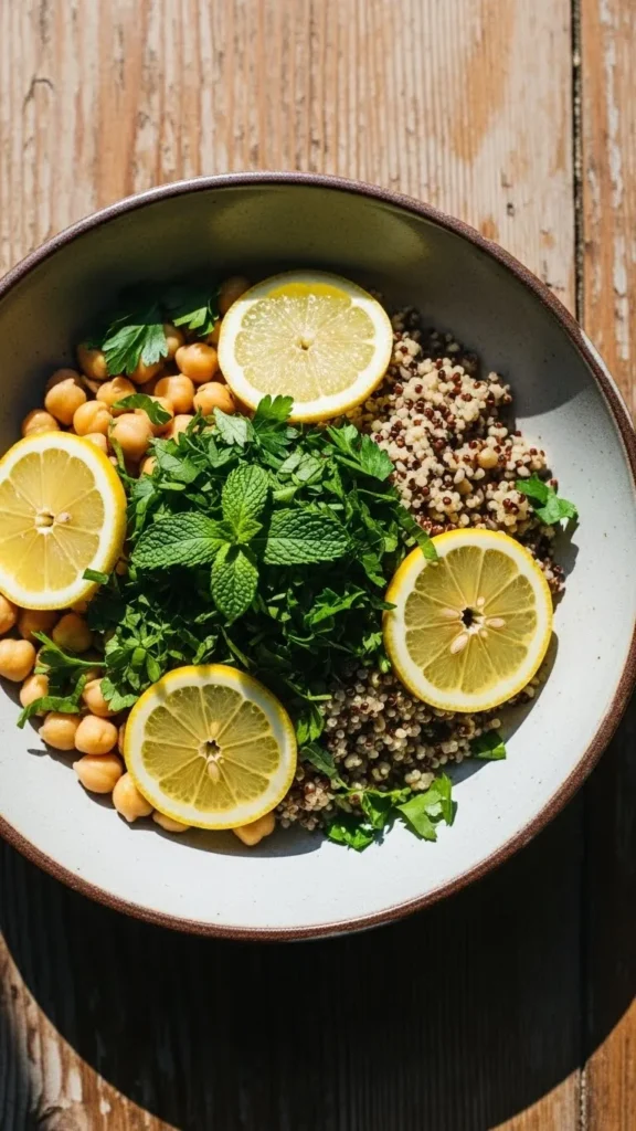 Chickpea and Lemon Grain Bowl