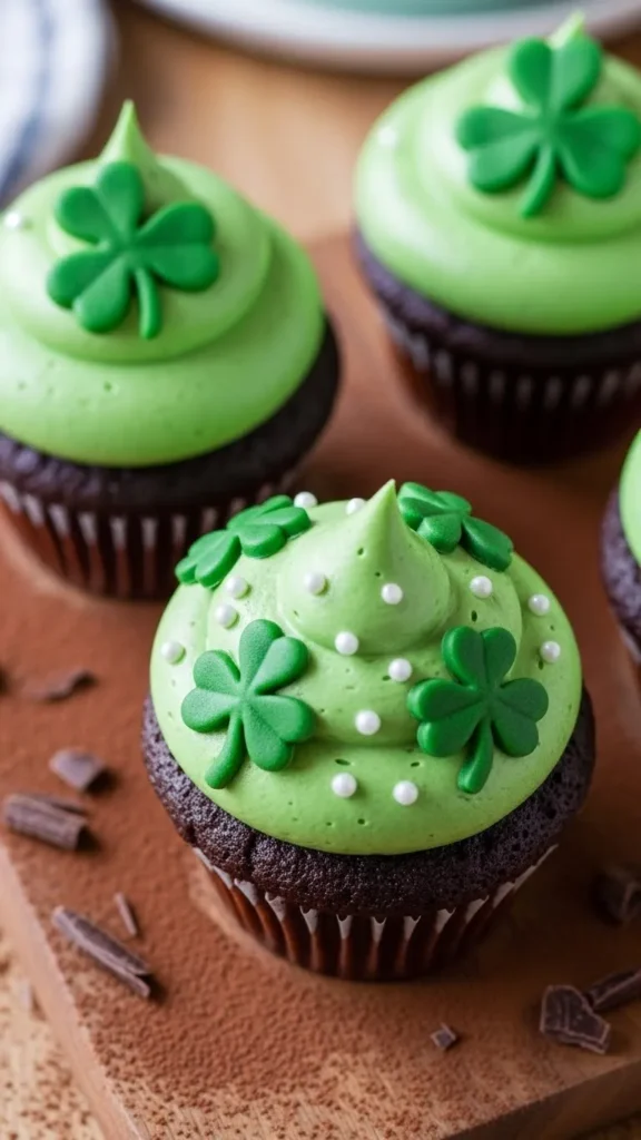 Chocolate Clover Cupcakes