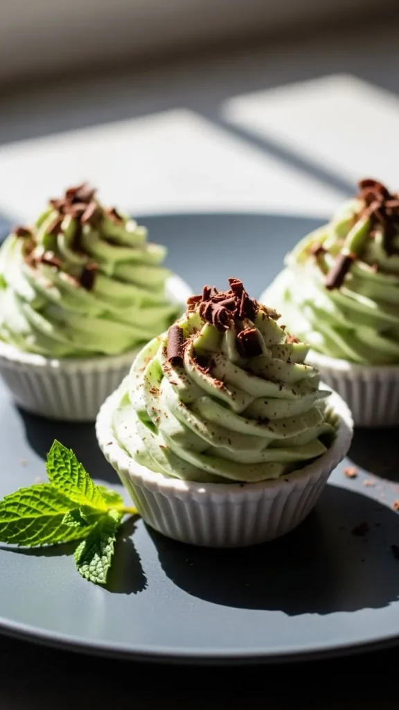 Chocolate Mint Mousse Cups