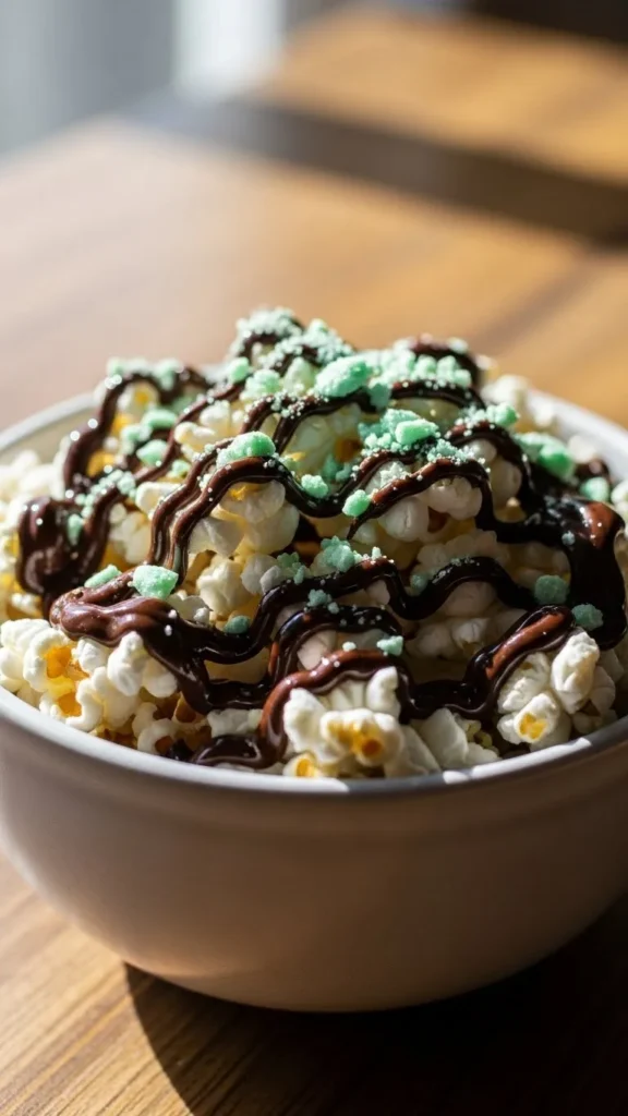 Chocolate Mint Popcorn